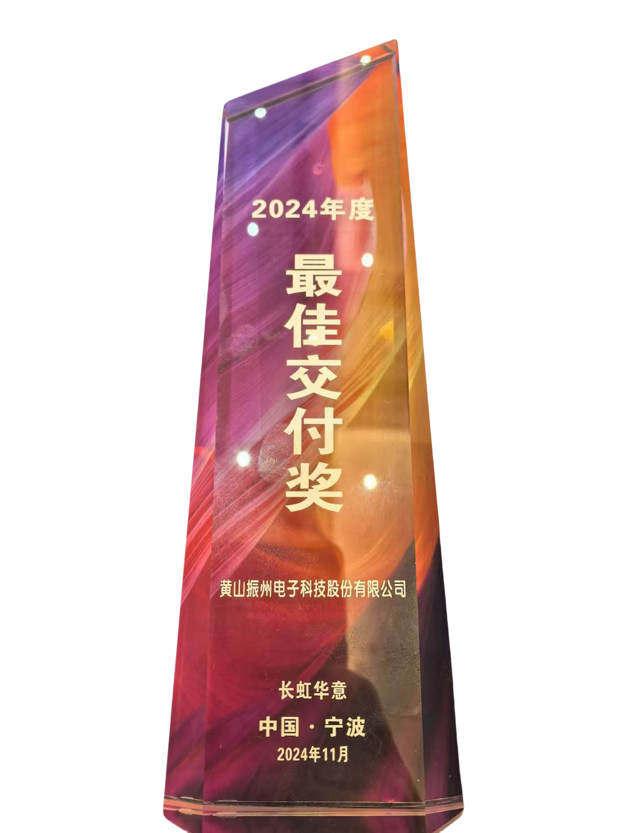 喜獲全球冰箱壓縮機龍頭企業長虹華意授予2024年度“最佳交付獎”